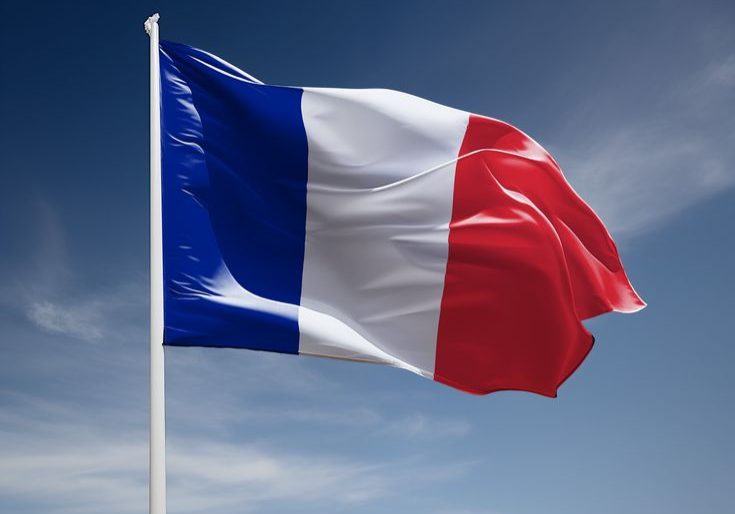 France flag Clipart Set - French waving flag High Resolution PNGs, downloadable files, High Quality, realistic - French Flag